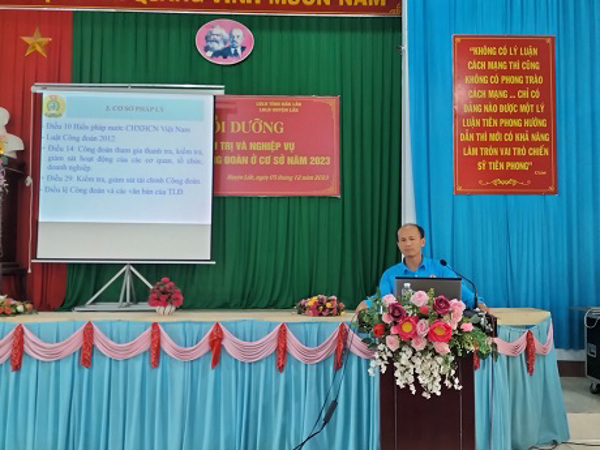 Liên đoàn Lao động huyện Lắk, Tổ chức hội nghị tập huấn nghiệp vụ Công tác công đoàn cơ sở năm 2023